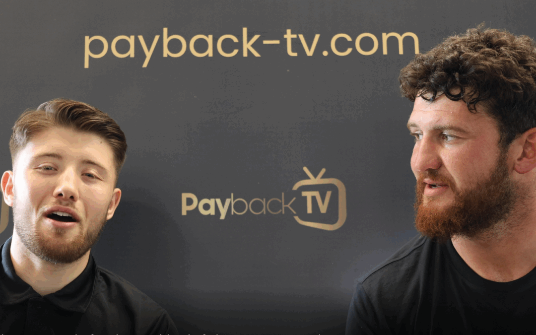 Rhys Brudenell with Joe Turner before his World Title fight against Ben Vickers on Ronin