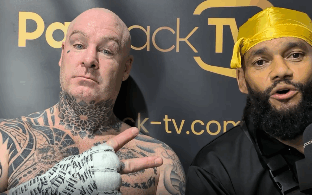 Lucas “Big Daddy” Brown with Jeremy Bailey from Payback after his bout with Tony Giles on Right2Fight